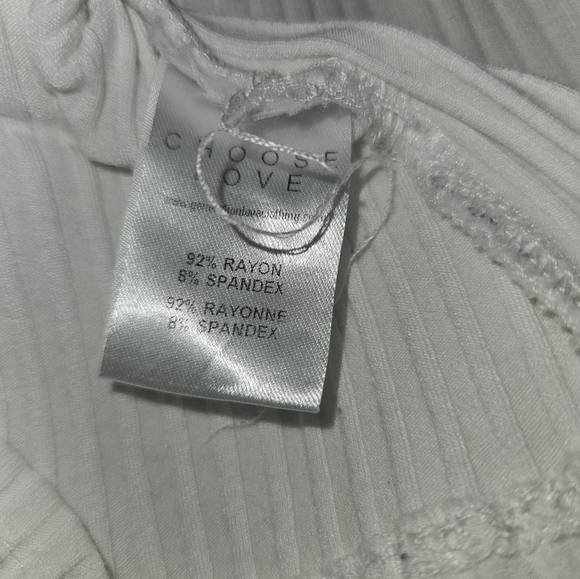 Generation Love Ribbed White Long Sleeve Women's M - Picture 4 of 7